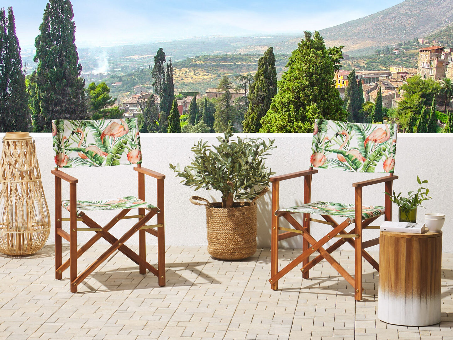 Gartenstuhl 2er Set CINE Akazienholz Dunkelbraun