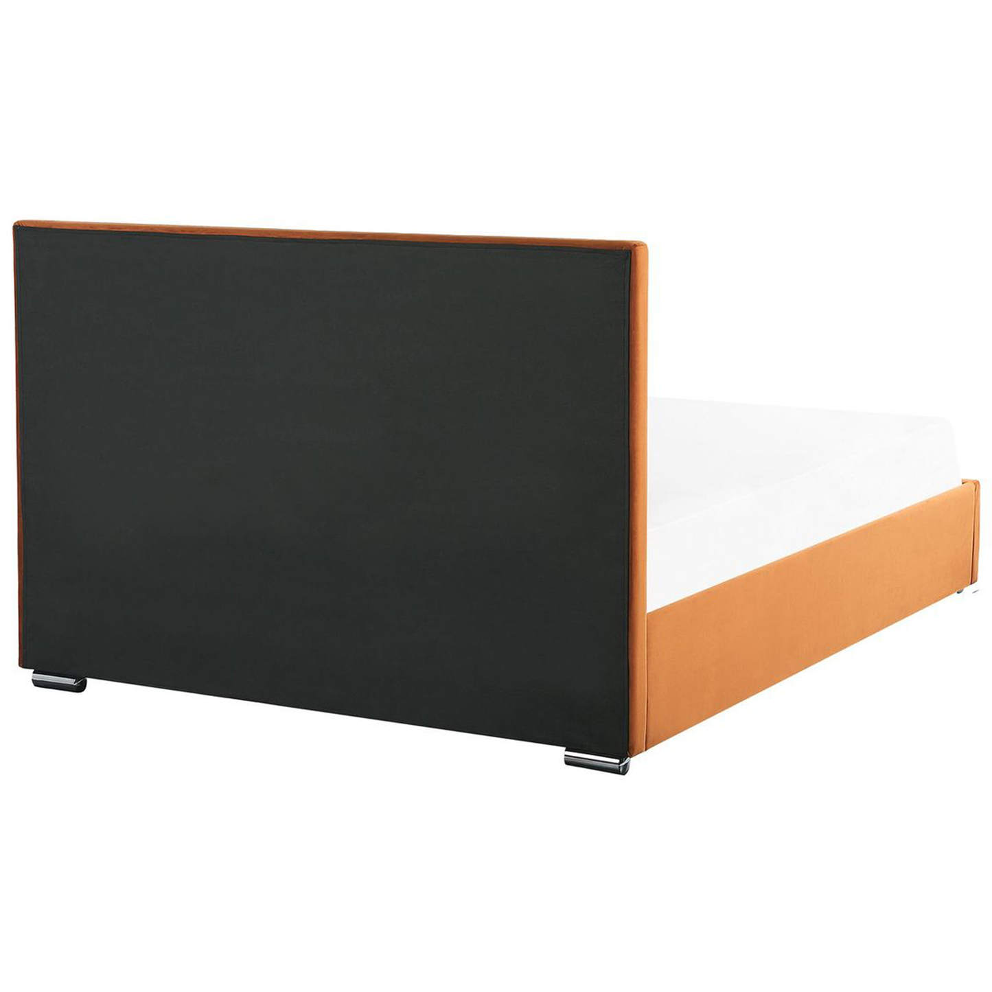Bett mit Stauraum Samtstoff ROUEN 180 x 200 cm Orange