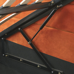 Bett mit Stauraum Samtstoff ROUEN 180 x 200 cm Orange