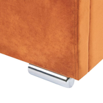 Bett mit Stauraum Samtstoff ROUEN 180 x 200 cm Orange