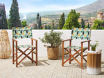 Gartenstuhl 2er Set CINE Akazienholz Bunt