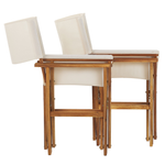 Gartenstuhl 2er Set CINE Akazienholz Dunkelgrün