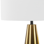 Tischlampe hellbeige / gold 60 cm Trommelform SANDON