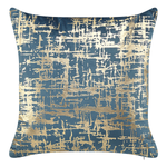 Dekokissen 2er Set GARDENIA Samtstoff 45 x 45 cm Blau Abstraktes Muster