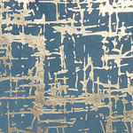Dekokissen 2er Set GARDENIA Samtstoff 45 x 45 cm Blau Abstraktes Muster