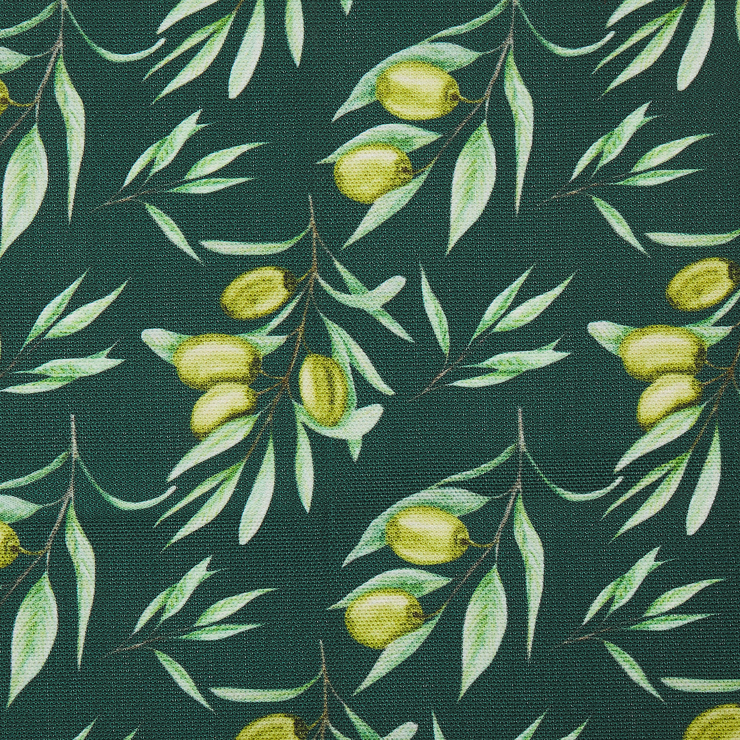 Liegestuhl Akazienholz dunkelbraun Textil weiss / grün Olivenzweigmotiv 2er Set ANZIO