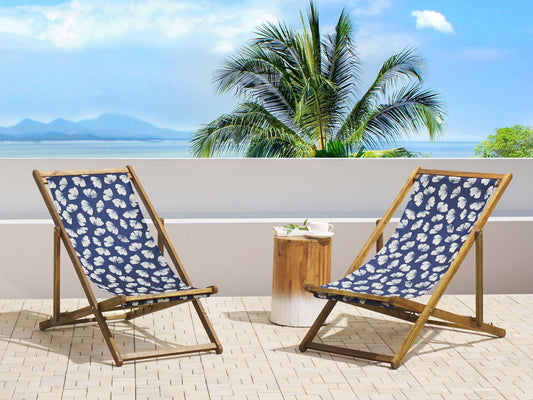 Ersatzstoff für Sonnenliege 2er Set ANZIO/AVELLINO Marineblau
