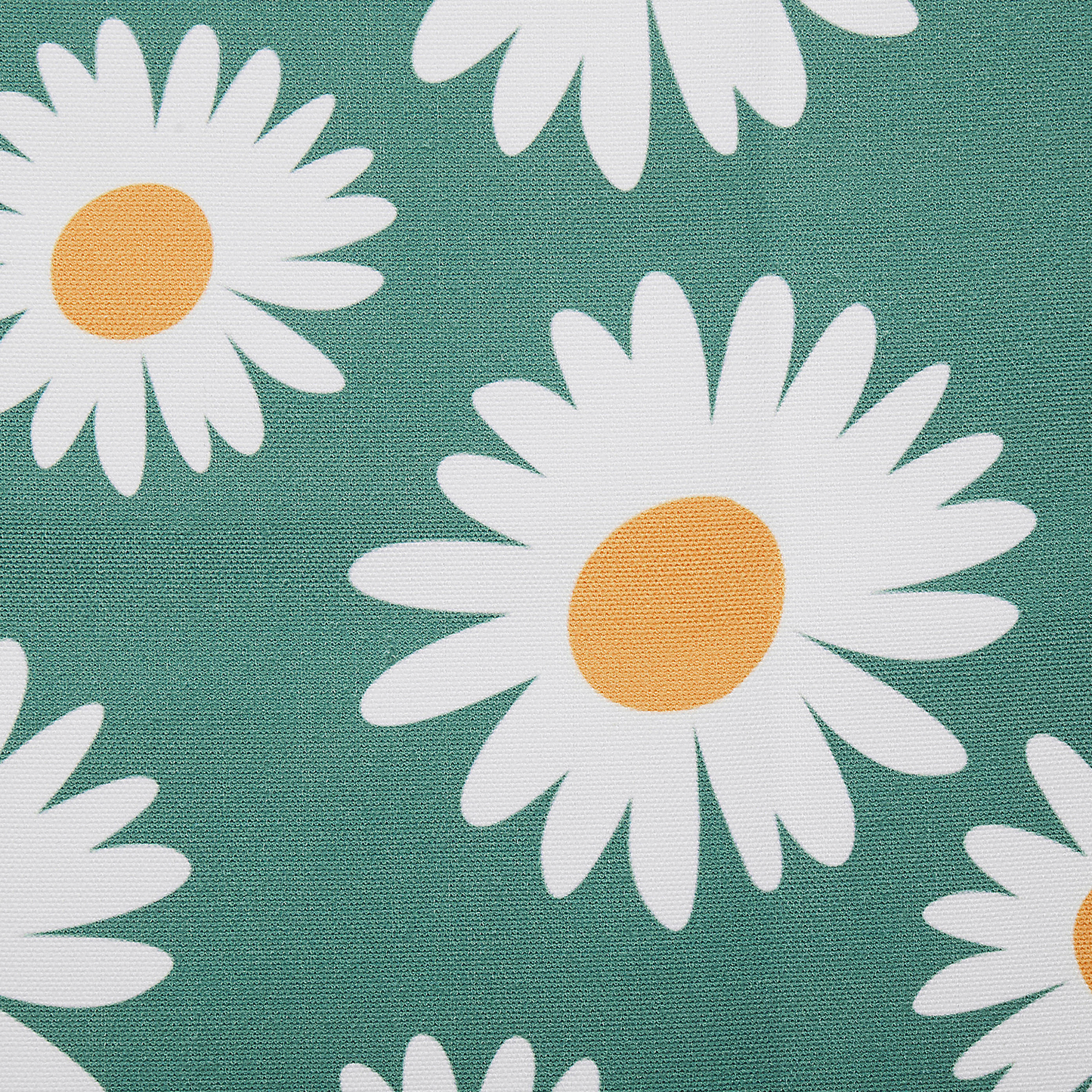 Liegestuhl Akazienholz dunkelbraun Textil weiss / mehrfarbig Kamillemuster 2er Set ANZIO