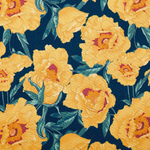 Liegestuhl Akazienholz dunkelbraun Textil weiss / mehrfarbig Blumenmuster 2er Set ANZIO