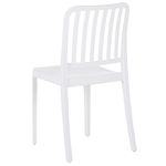 Gartenstuhl 2er Set SERSALE Kunststoff Weiss