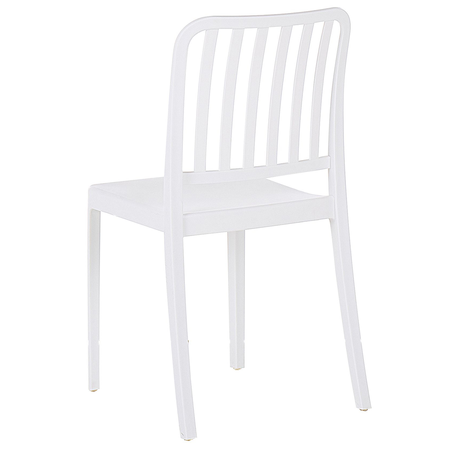 Gartenstuhl 4er Set SERSALE Kunststoff Weiss