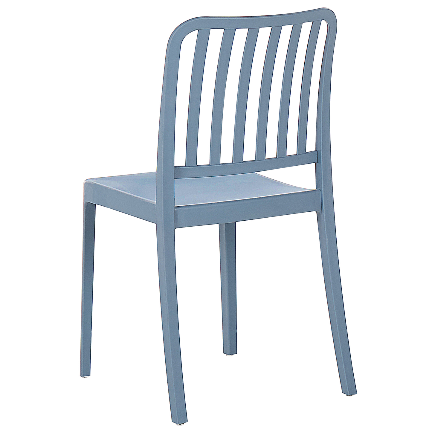 Gartenstuhl 4er Set SERSALE Kunststoff Blau