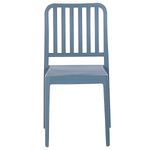 Gartenstuhl 2er Set SERSALE Kunststoff Blau