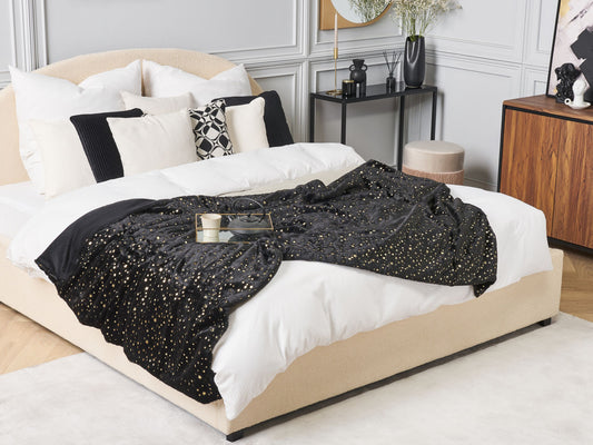 Kuscheldecke ALAZEYA 130 x 180 cm Schwarz