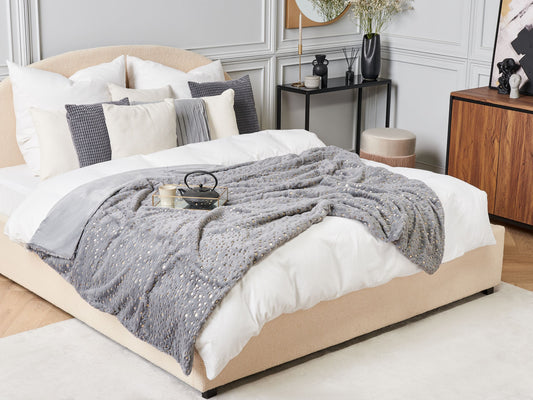 Kuscheldecke ALAZEYA 150 x 200 cm Grau