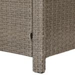 Lounge Set mit Tisch und Ottomane 5-Sitzer FONTI inkl. Kissen Polyrattan Taupe