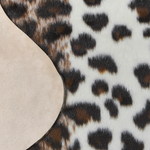 Kunstfell-Teppich Leopard braun / weiss 130 x 170 cm BOGONG