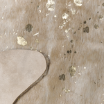 Kunstfell-Teppich Kuh beige mit goldenen Sprenkeln 150 x 200 cm BOGONG