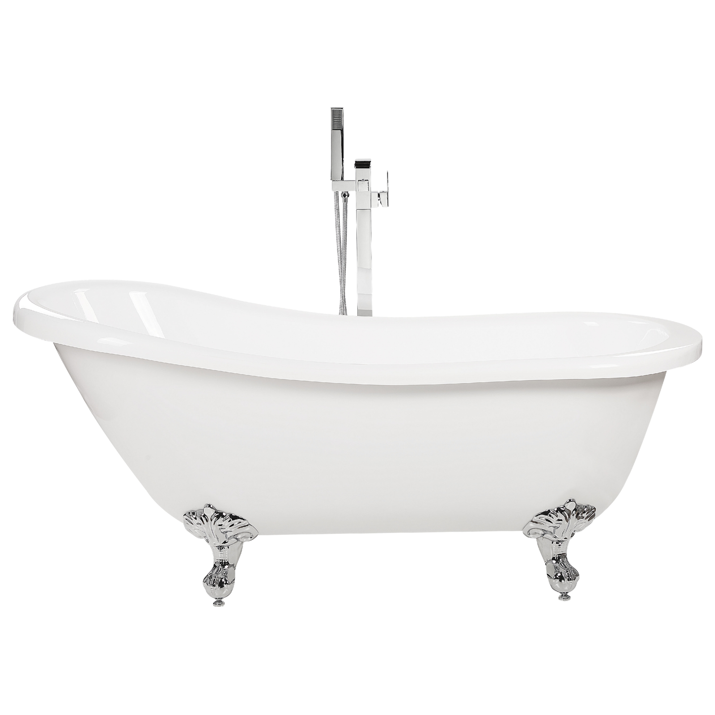 Badewanne freistehend weiss oval 170 x 76 cm CAYMAN