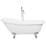 Badewanne freistehend weiss oval 170 x 76 cm CAYMAN