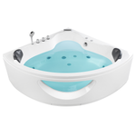 Whirlpool Badewanne weiss Eckmodell mit LED 207 x 146 cm TOCOA II
