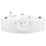 Whirlpool Badewanne weiss Eckmodell mit LED 207 x 146 cm TOCOA II