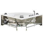 Whirlpool Badewanne weiss Eckmodell mit LED 207 x 146 cm TOCOA II