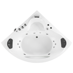 Whirlpool Badewanne weiss Eckmodell mit LED 207 x 146 cm TOCOA II