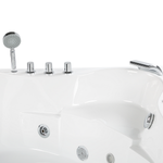 Whirlpool Badewanne weiss Eckmodell mit LED 207 x 146 cm TOCOA II