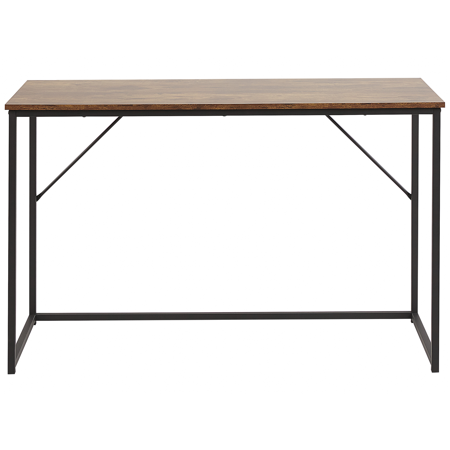 Schreibtisch dunkler Holzfarbton / schwarz 120 x 55 cm PEMBRO