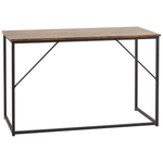 Schreibtisch dunkler Holzfarbton / schwarz 120 x 55 cm PEMBRO