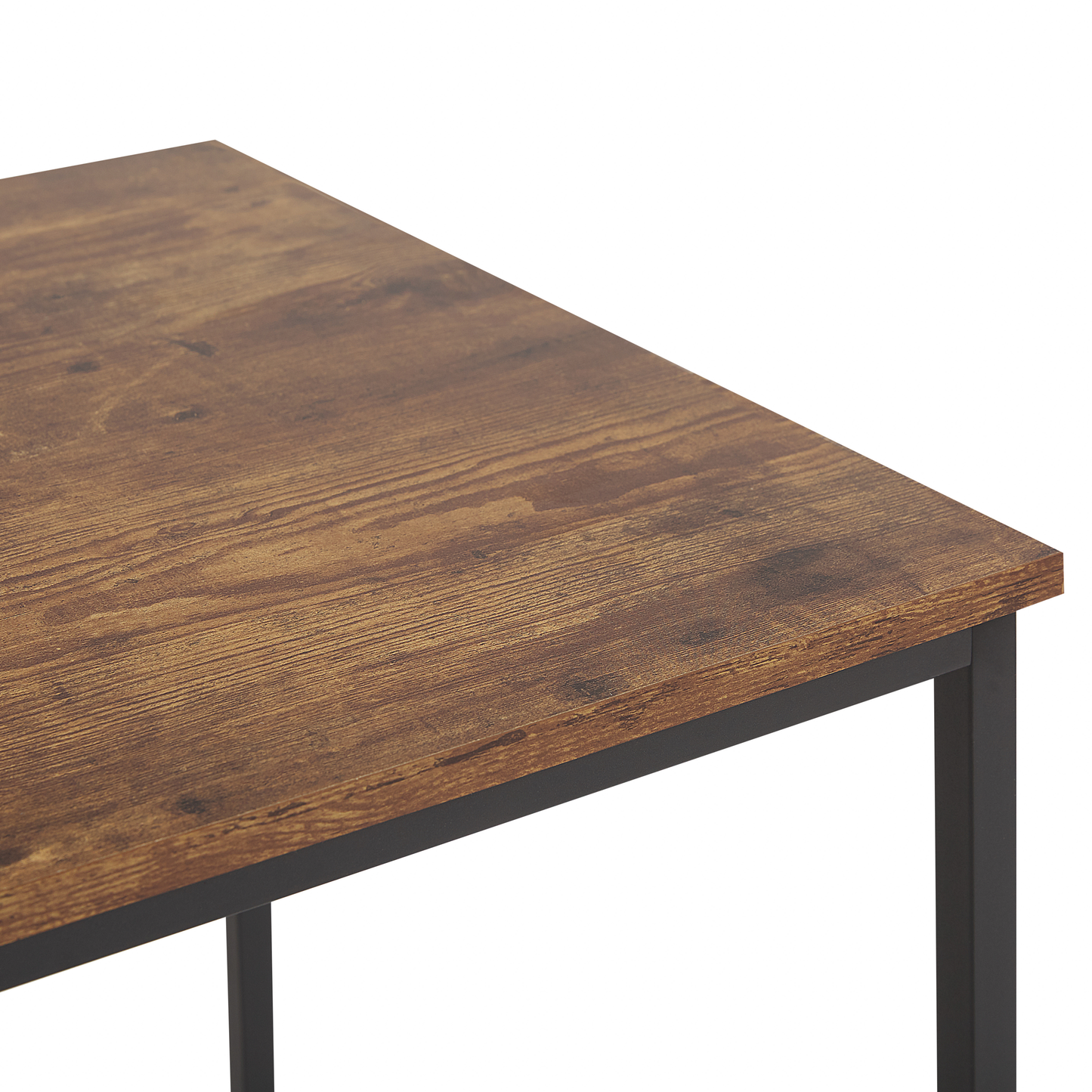 Schreibtisch dunkler Holzfarbton / schwarz 120 x 55 cm PEMBRO