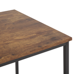 Schreibtisch dunkler Holzfarbton / schwarz 120 x 55 cm PEMBRO