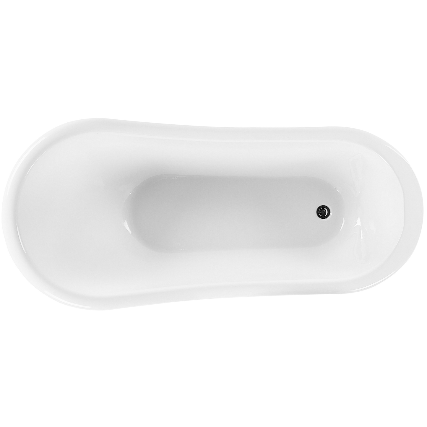 Badewanne freistehend blau / weiss oval 153 x 77 cm CAYMAN
