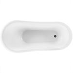 Badewanne freistehend blau / weiss oval 153 x 77 cm CAYMAN