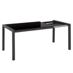 Ausziehbarer Esstisch GRANADA Schwarz 120/160 cm 80 cm