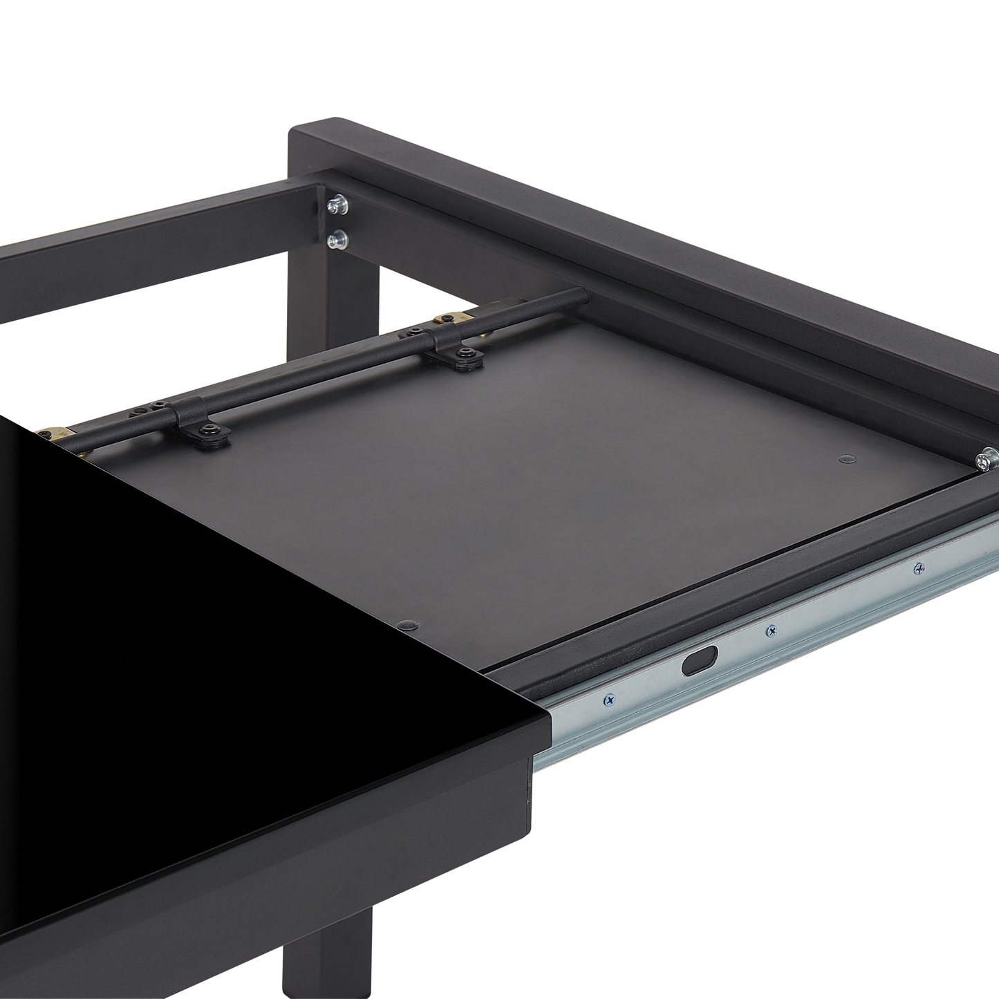 Ausziehbarer Esstisch GRANADA Schwarz 120/160 cm 80 cm