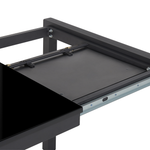 Ausziehbarer Esstisch GRANADA Schwarz 120/160 cm 80 cm