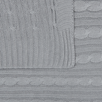 Kuscheldecke ANAMUR Baumwolle 110 x 180 cm Hellgrau