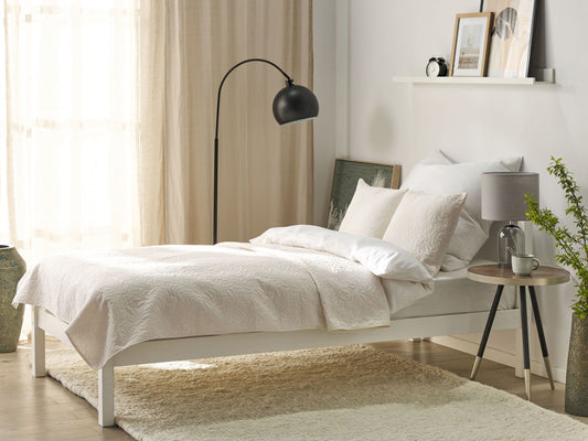 Tagesdecke mit Kissen RUDKHAN 140 x 210 cm Creme