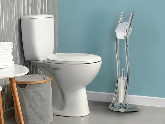 Halter für Toilettenpapier und Bürste SOACHA Metall Silber
