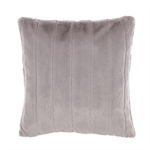 Dekokissen 2er Set PUMILA Webpelz 45 x 45 cm Hellgrau Streifenmuster