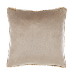 Dekokissen 2er Set HORDEUM Webpelz 45 x 45 cm Hellbraun Ohne Muster