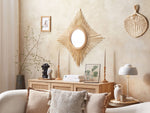 Wandspiegel MAJENE 60 cm 60 cm Rattan Naturfarben