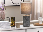 Tischlampe Keramik grau 43 cm Trommelform IDER
