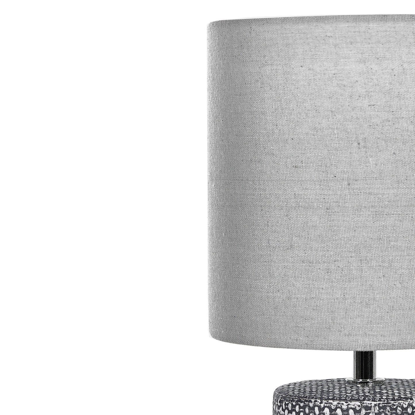 Tischlampe Keramik grau 43 cm Trommelform IDER