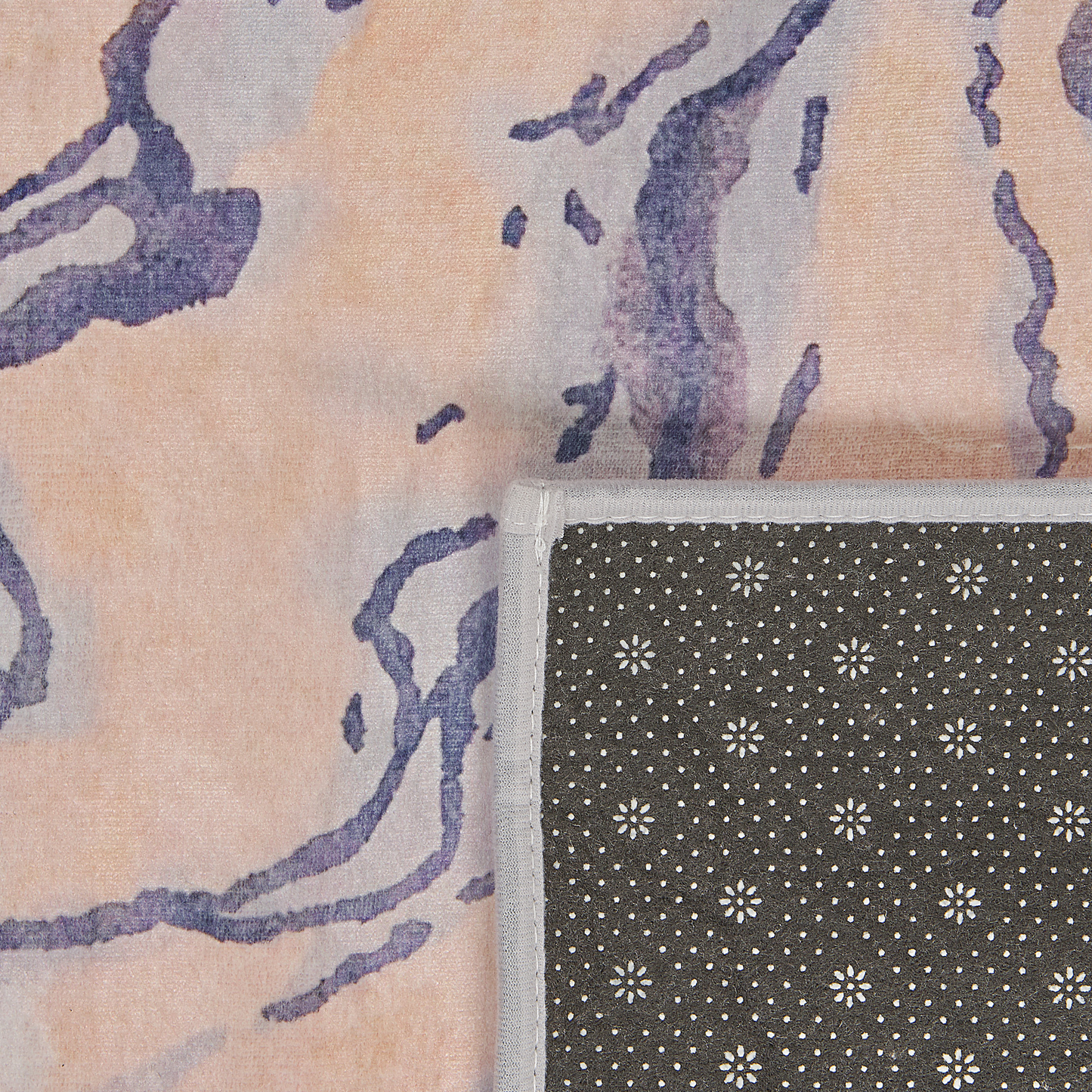 Teppich beige-blau 160 x 230 cm Kurzflor GEBZE