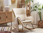 Schaukelsessel ELLAN Samtstoff Beige