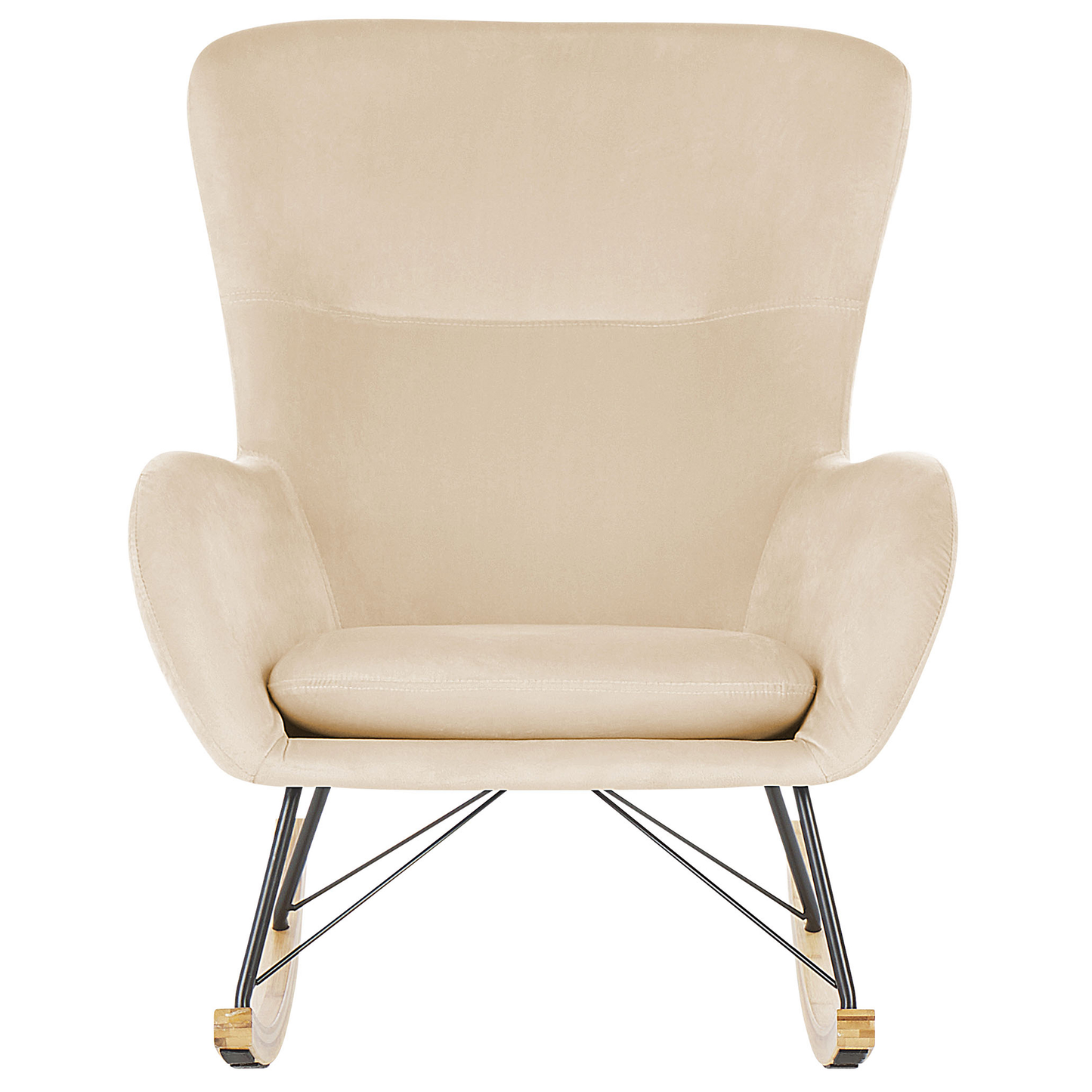 Schaukelsessel ELLAN Samtstoff Beige