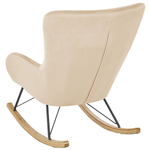 Schaukelsessel ELLAN Samtstoff Beige